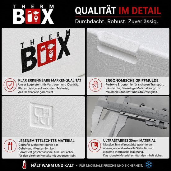 SnelShoppen - Thermo Box Styrofoam Box 1L t/m 19L Isolatiebox Koelbox Warmhoudbox Herbruikbaar voor Feest, Camping, Tuin, Keuken van Snelshoppen — afbeelding 4