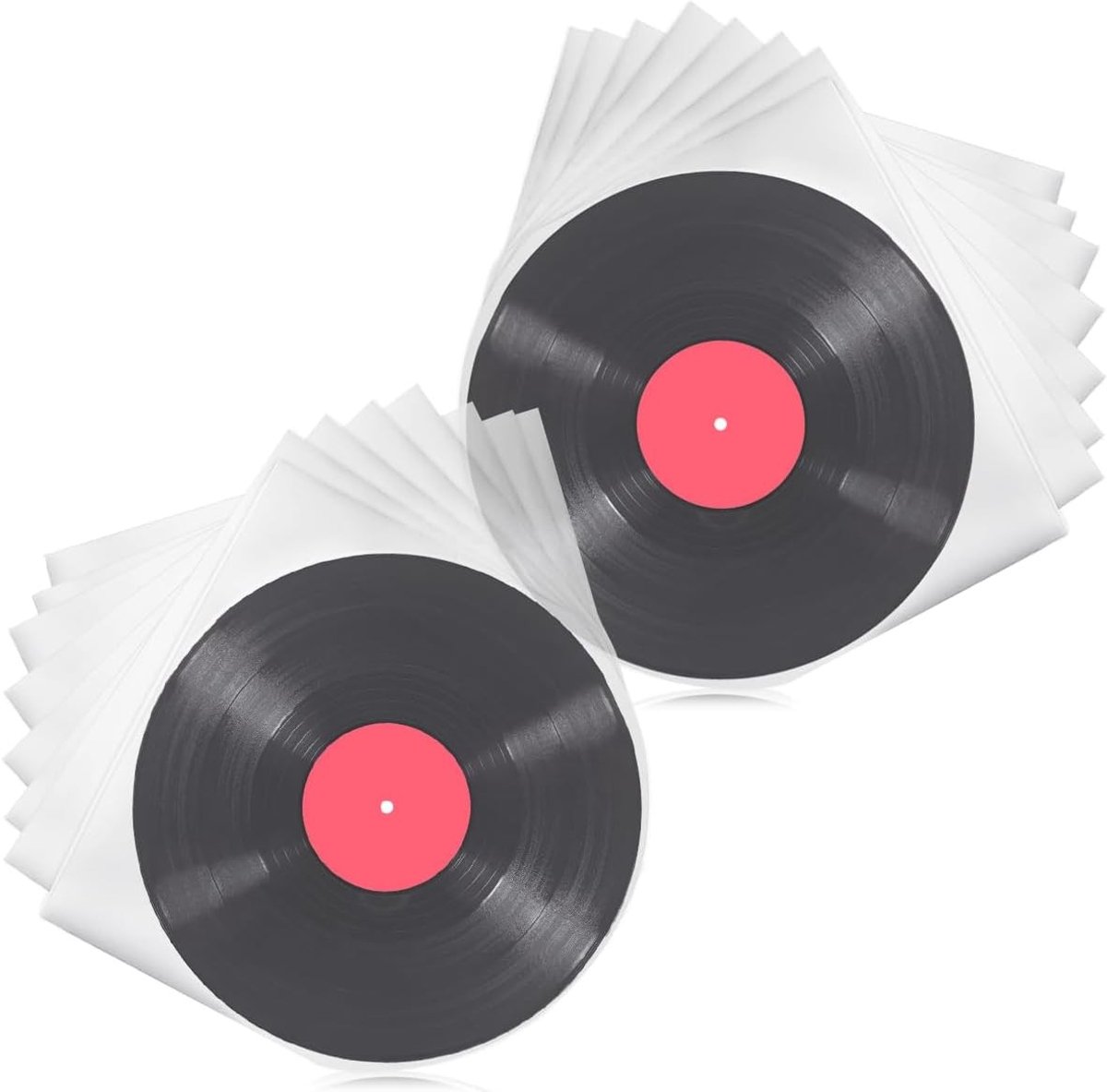 100 Stuks Anti-Statische Vinylhoezen voor 12 Inch Platen - Bescherming en Opslag voor 33 Toeren Vinylrecords