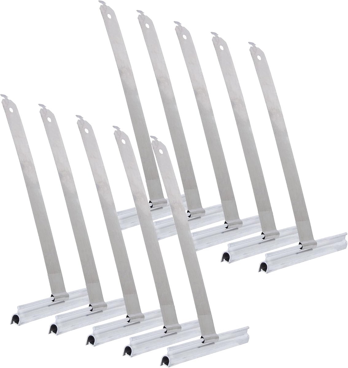 SnelShoppen - 10x Mini Rolhor Suspensie Veer - Stalen Bevestigingsveer voor Rolhor - Stevige Aluminium Bevestiging - Shutter Montage Veer - Perfect vo