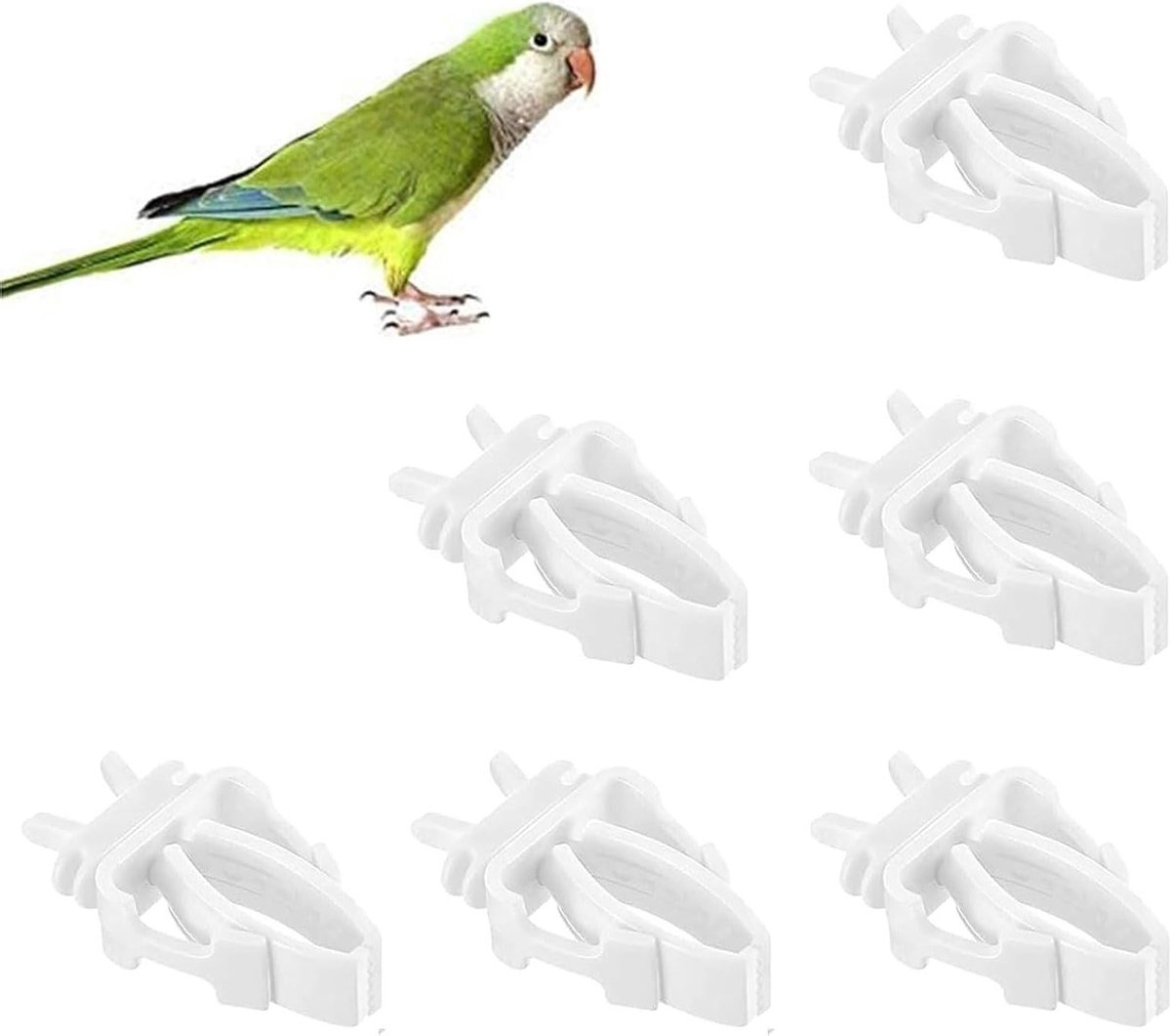 6 Stuks Voedselhouders voor Vogelkooi - Groente en Fruit Clips voor Papegaaien, Parkieten en Hamsters - Handige Accessoires voor Dierenverzorging