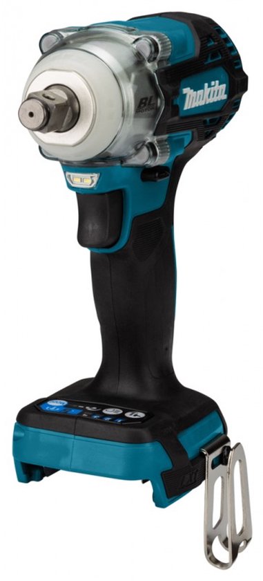 Makita 18V slagmoersleutel, zwart en turquoise met BL Motor