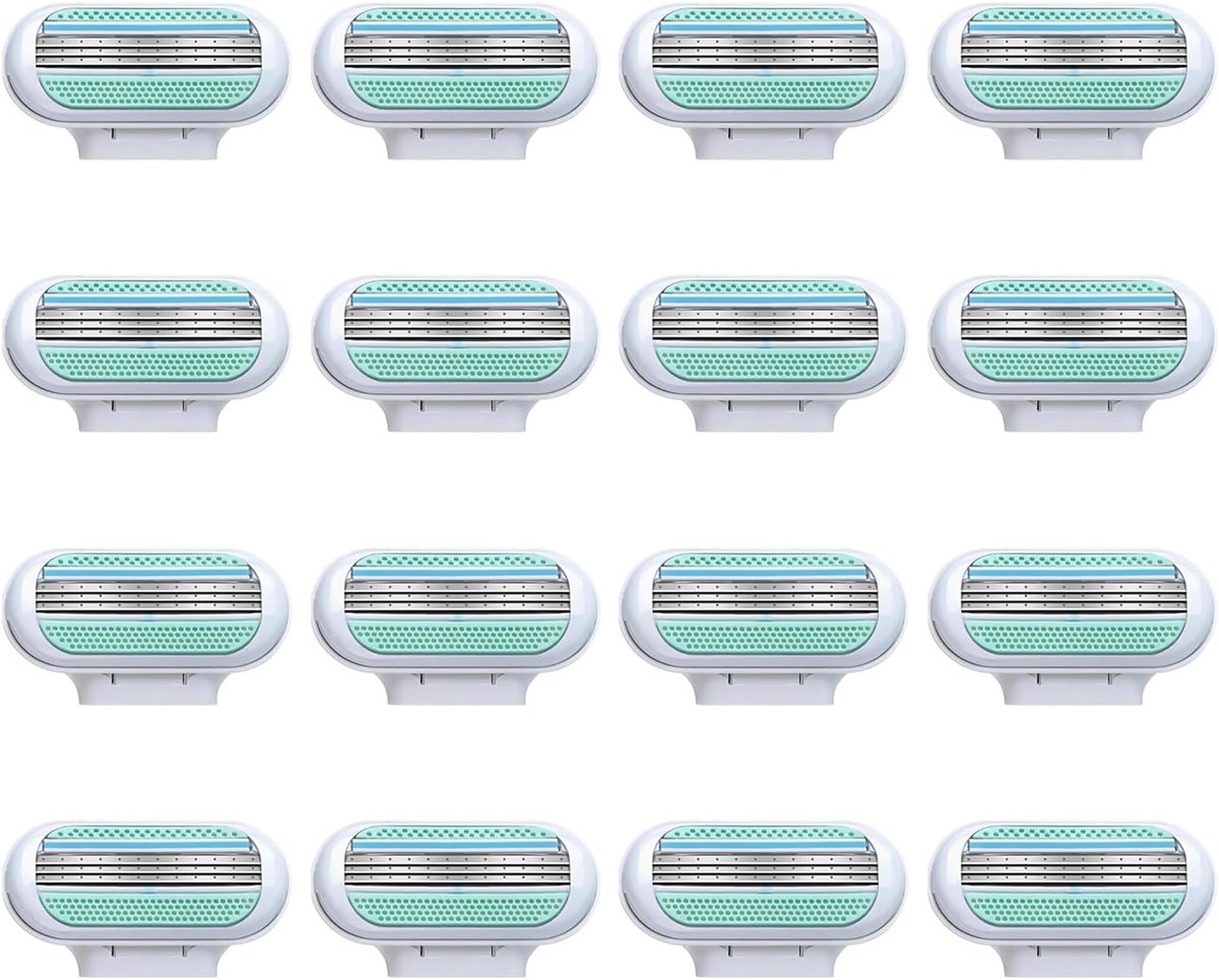 SnelShoppen - 16pcs Vrouwen Scheermesjes - Vervangende Bladen voor een Zachte Scheerbeurt - Drievoudige Mesjes voor Gevoelige Huid - Langdurige Scherp