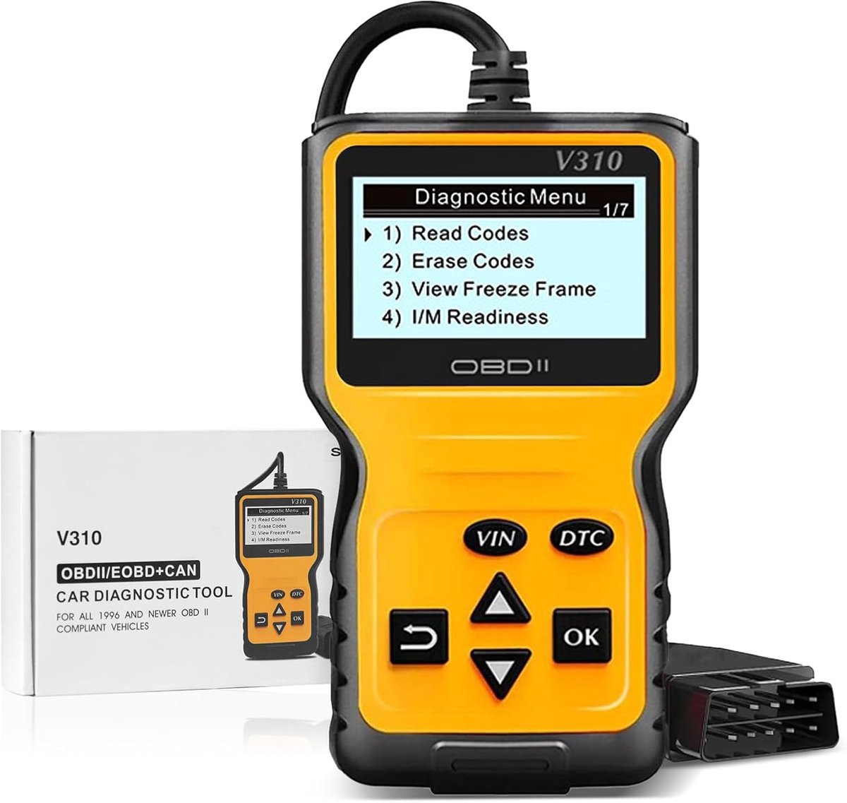 SnelShoppen - OBD2 Diagnostic Tools Scanner voor Auto's - V310 OBD2 Foutcode Lezer met Plug & Play Functies voor Alle OBD2 Protocol Auto's