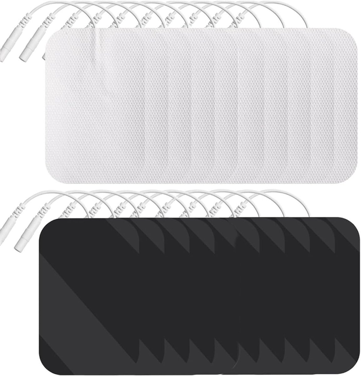 Herbruikbare TENS-EMS Electrode Pads 6 x 9 cm - Set van 10 Adhesieve Pads voor Pijnbestrijding en Spierstimulatie
