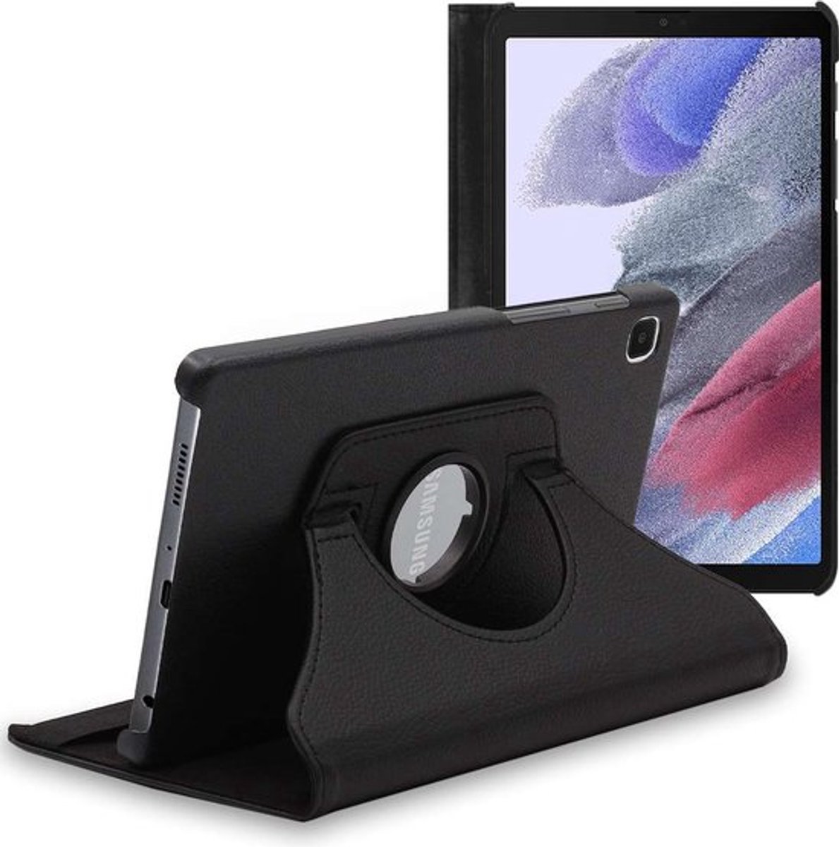 ebestStar - Hoes geschikt voor Samsung Galaxy Tab A7 Lite 8.7 T220 T225, Roterende Etui, Case, 360° Draaibaar hoesje, Zwart
