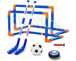 Thijox - NIWWIN Air Power Football - 3-in-1 Hover Hockey Speelgoedset voor Kinderen - Binnen en Buiten Spel - Imitatie IJshockey en Voetbal - Geschikt