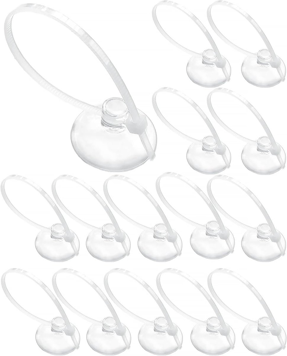 SnelShoppen - 50pcs Aquarium Suction Cups en 100pcs Verstelbare Zips Kabelset voor Aquariumaccessoires, Luchtslangen, Reptielen, Decoraties en Garnale