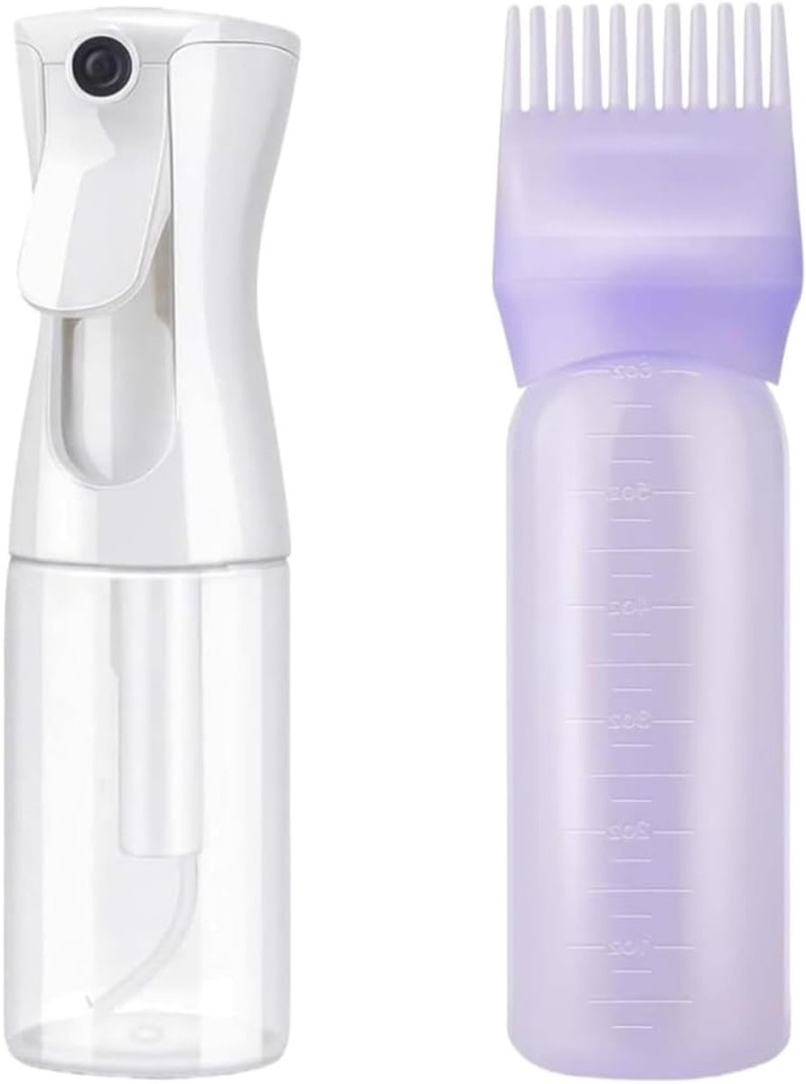 Haarverf Set met 160ml en 200ml Fles, Haar Spray Fles met Schaal, Wortel Kam en Haarborstel voor Thuis en Salon Gebruik