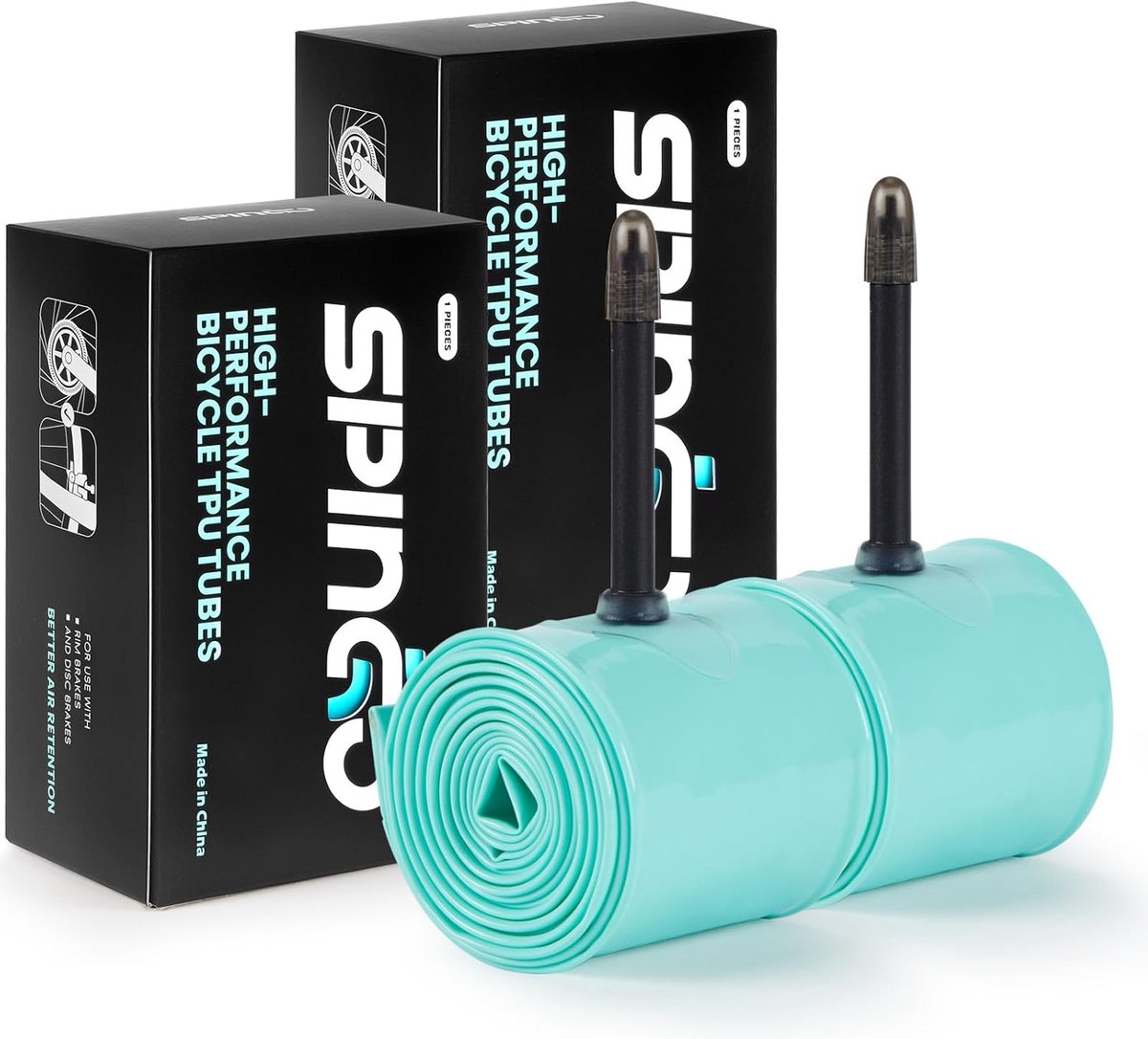 SnelShoppen - MTB TPU Fietsbinnenbanden 26/27.5/29 Inch Ultra Licht met 48 mm Presta Ventiel, Lekvrij en Duurzaam, Set van 2