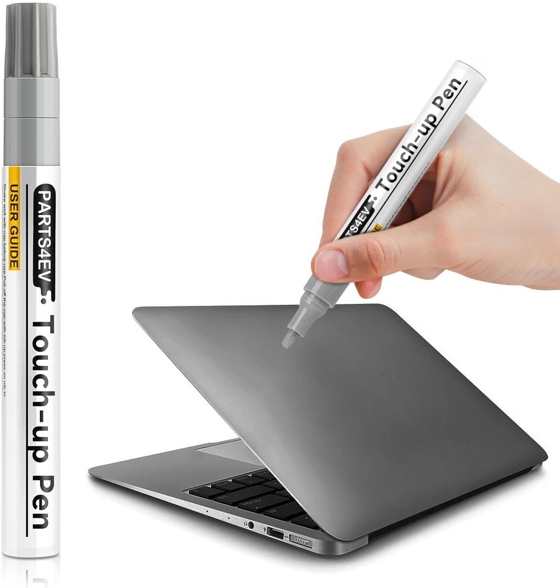 SnelShoppen - Space Gray Krassenverwijder Pen voor MacBook Air & Pro (M1–M3, incl. Intel) - Aluminium Reparatie Pen voor Case Krassen - Snelle Herstel