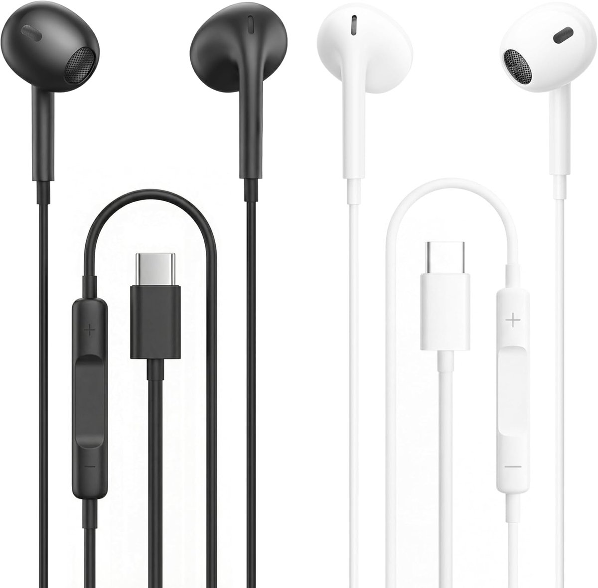 SnelShoppen - Wired Headphones In-Ear met Noise Cancellation, 3.5mm Jack Plug, Stereo Geluid, Waterdicht, Compatibel met iPhone, Android, Windows, Mul