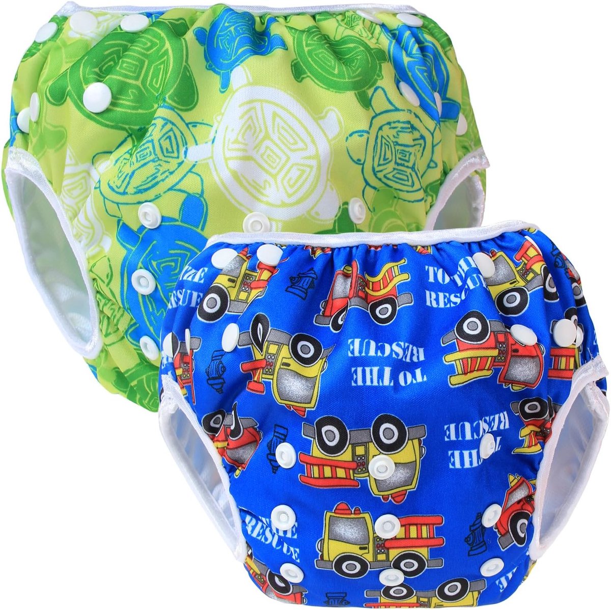 SnelShoppen - Herbruikbare Zwemluier (2 Stuks) voor Babyjongens en Meisjes, Wasbaar, Verstelbaar, Comfortabel, Ideaal voor Zwemlessen en Vakantie, Sch