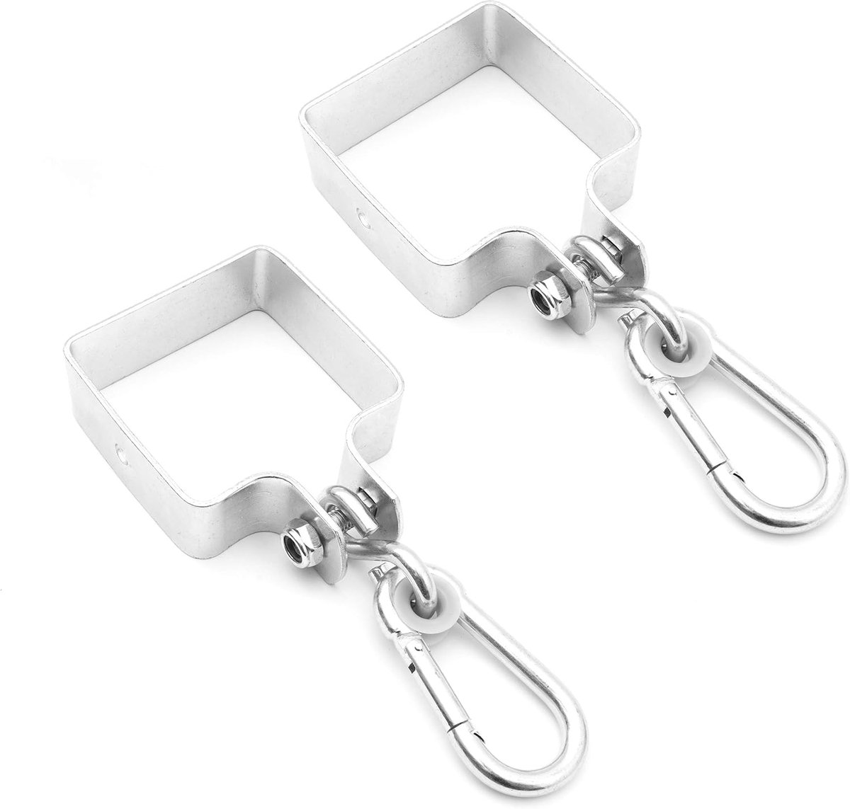 SnelShoppen - Swing Hooks Set 2 stuks - Vierkante Haakjes 9x9 cm - Zware Belasting voor Schommels, Trainingsapparatuur, Hammocks - Ideaal voor Tuin en