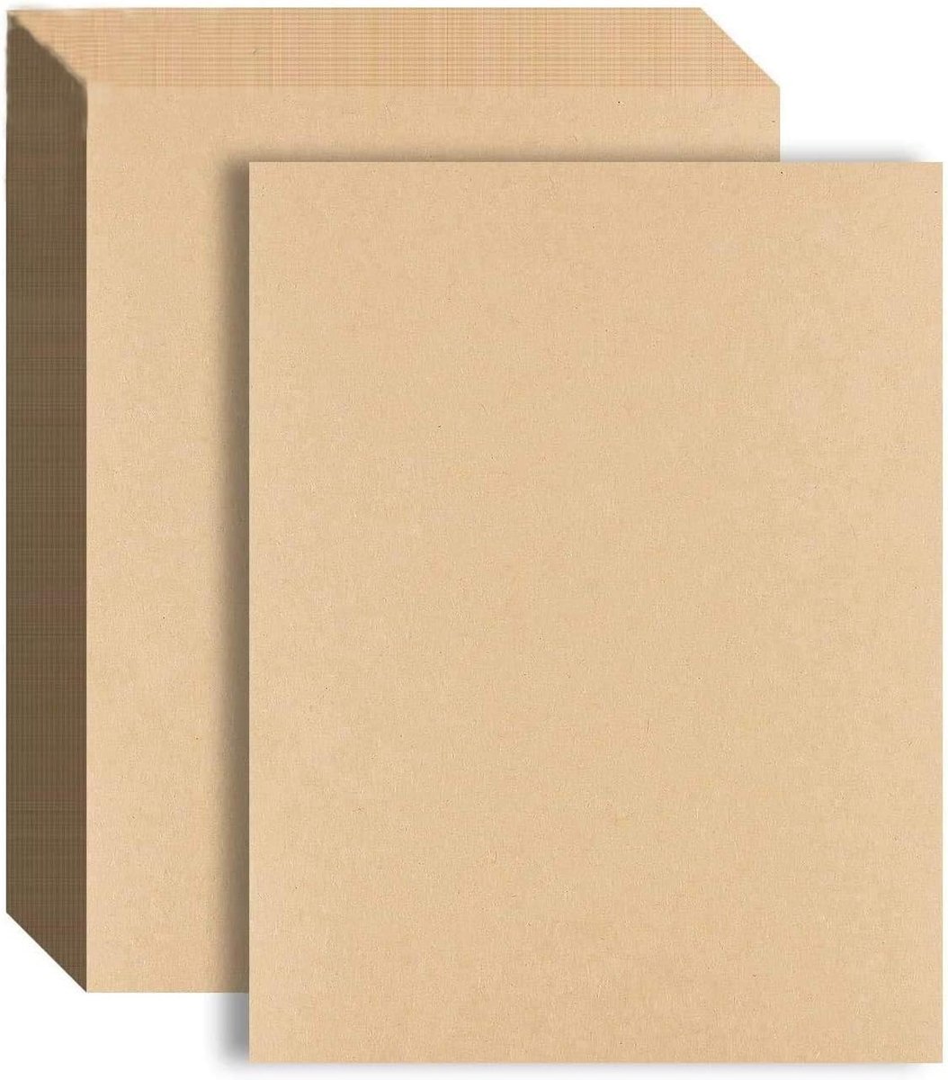 Recyclable A4 Kraft Papier, 100 Vellen, Bruin, Geschikt voor Inkjet en Laser Printers, Ideaal voor Handgemaakte Kaarten