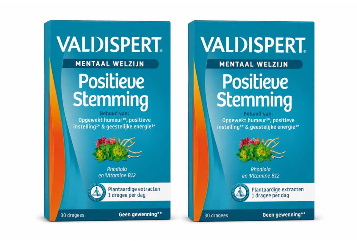 Valdispert Positieve Stemming - 2 x 30 dragees - Voordeelverpakking