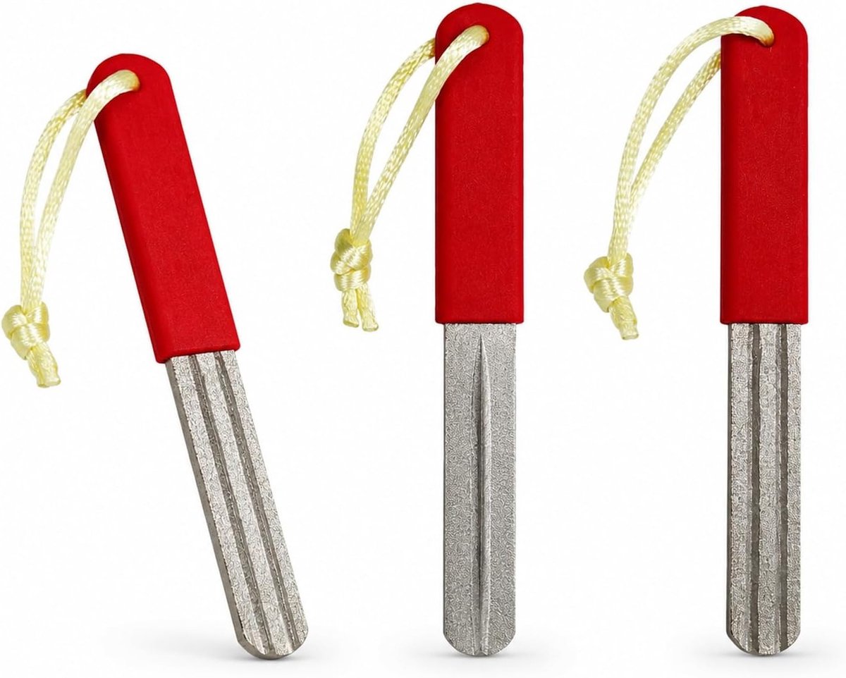 Drie Delige Dubbelzijdige Slijpstenen voor Darts en Vissen Haken - Compact en Draagbaar Slijp Gereedschap voor Buitenactiviteiten
