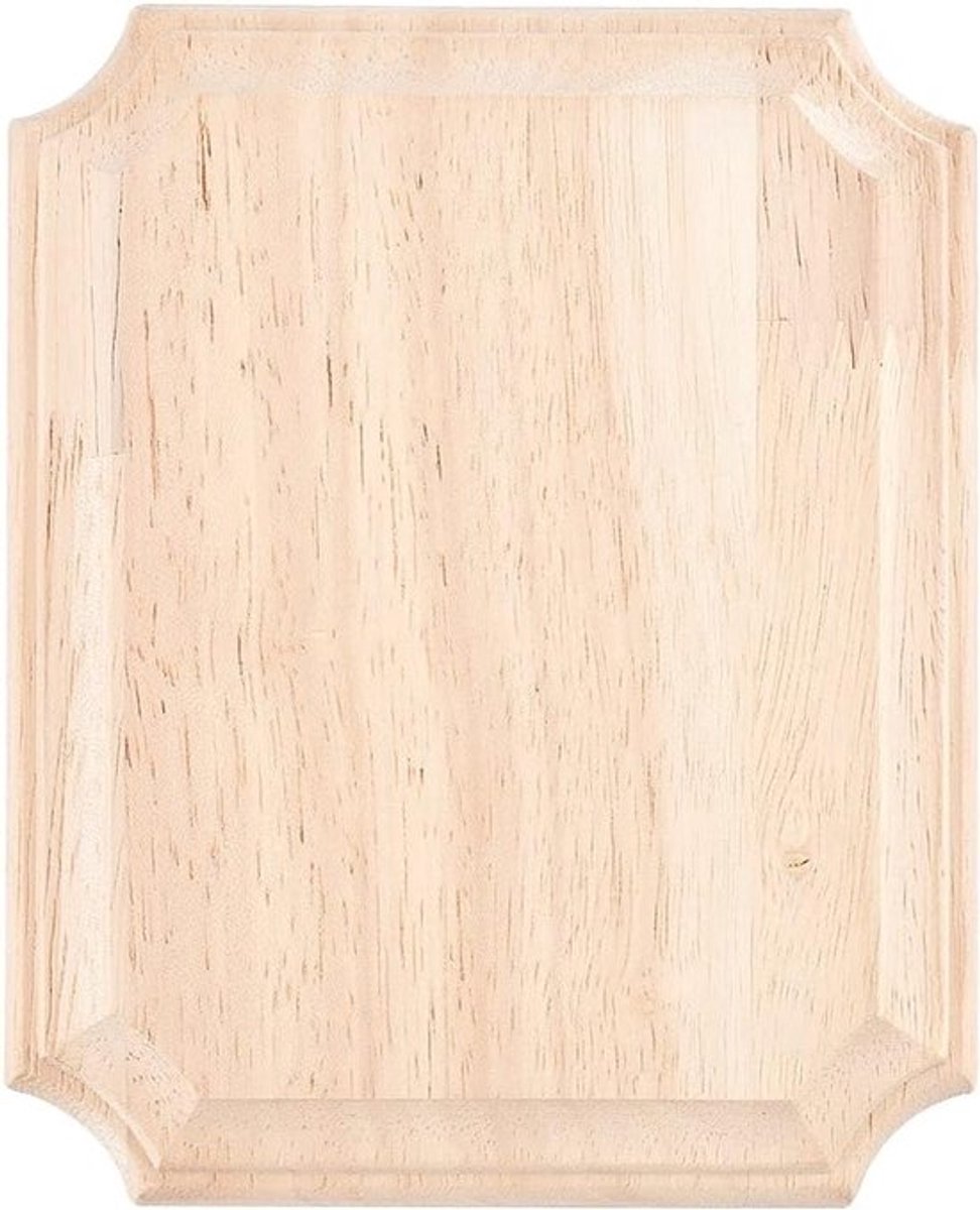 Onbewerkte Houten Plaat 15.2 x 12.2 x 1.8 cm, Rechthoekige Houten Blank, Ideaal voor Schilderen, Houtsnijden en DIY Projecten