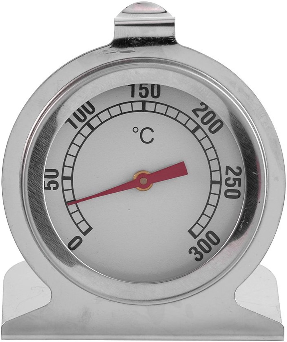 SnelShoppen - RVS Oven Thermometer 0℃~300℃ - Keuken Temperatuur Meter - Ideaal voor Bakken - Voor Professionele en Thuis Koks - Duurzaam en Betrouwbaa