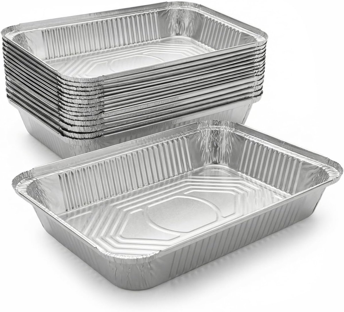 SnelShoppen - 20x Aluminium Folie Bakplaten 31x21x5cm - Wegwerp Bak- en Roostertray voor Bakken, Koken, Feest, Food Storage, Keukenaccessoires