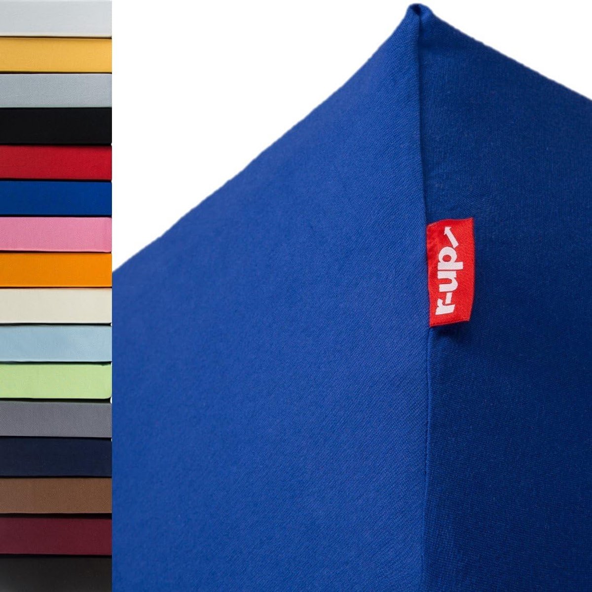 SnelShoppen - Fitted sheet 140x200-160x200 cm tot 35 cm hoogte - 100% katoen - Jersey dekbedovertrek in koningsblauw - Perfect voor boxspring, waterbe