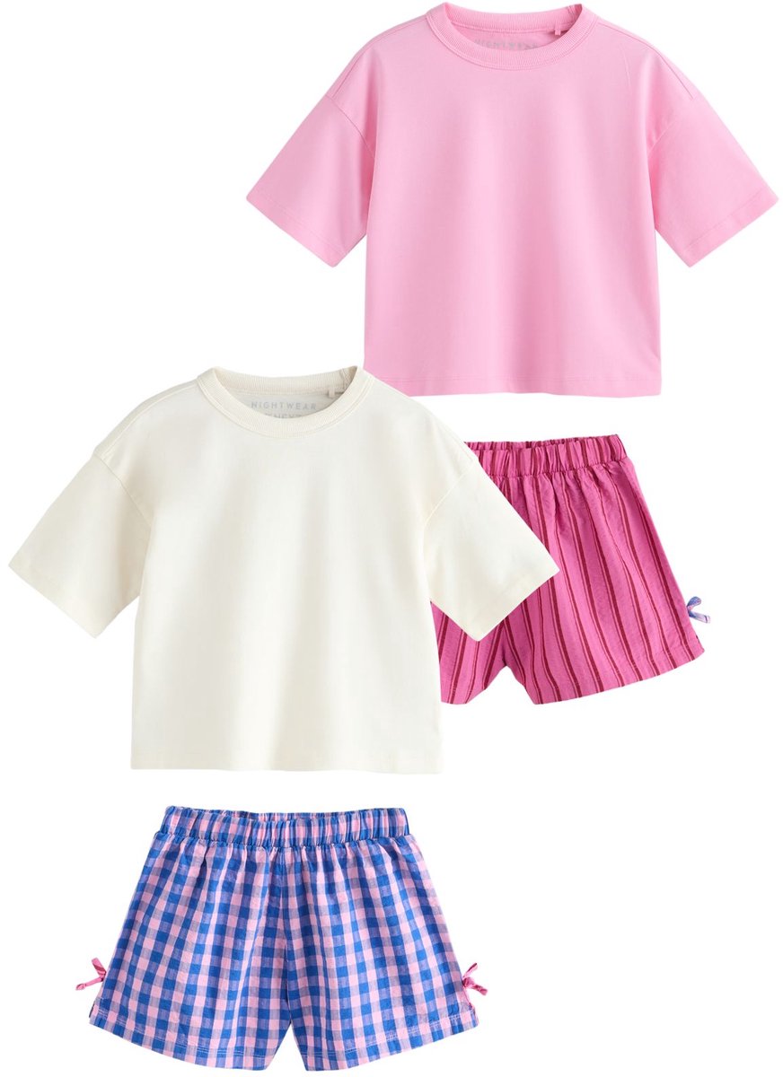Next - Meisjes - Set van 2 geweven pyjamabroeken - Blauw