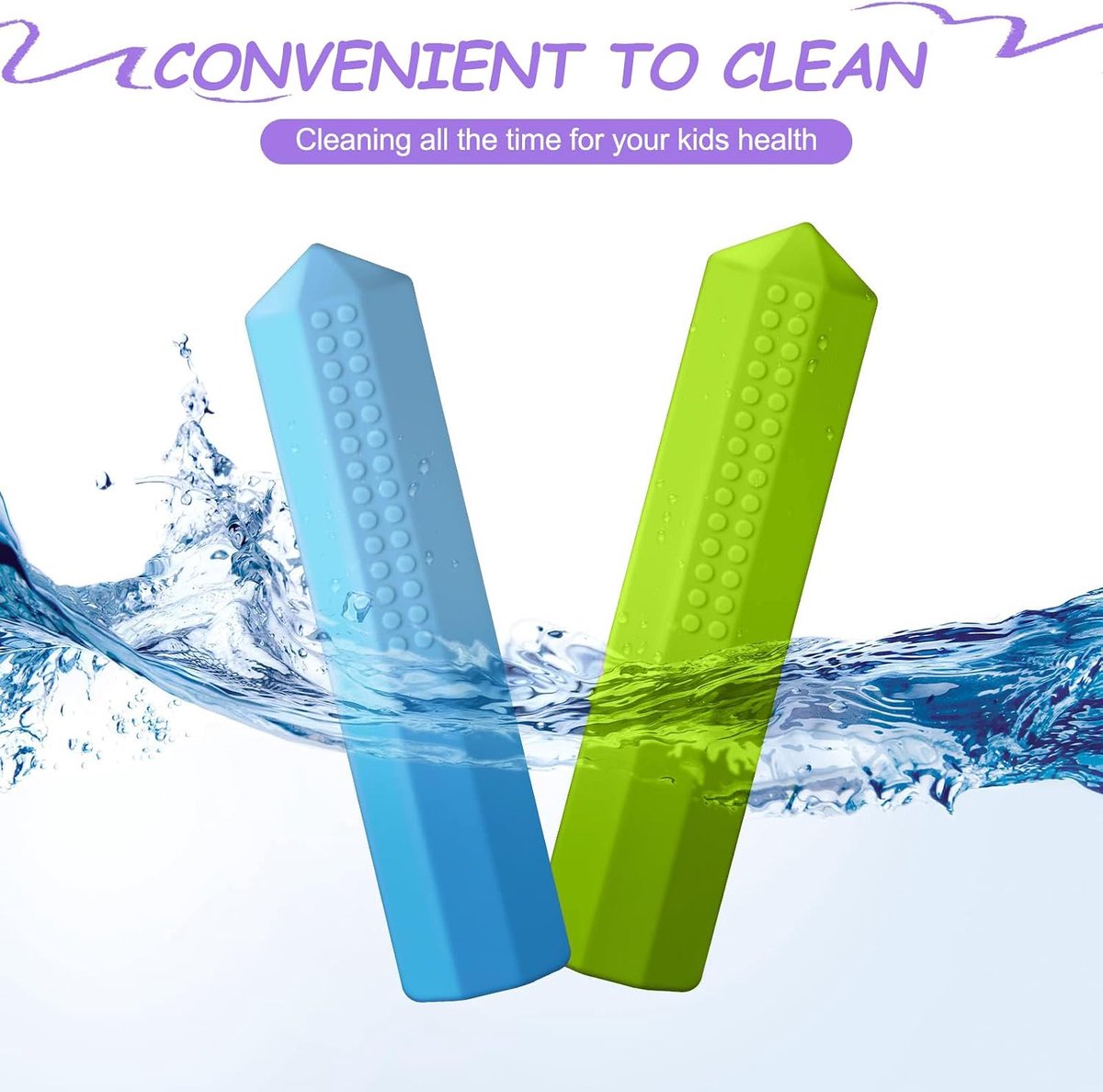 SnelShoppen - 3 Stuks Silicone Kauwcaps, Veilig en Duurzaam Silicone Kauwspeelgoed voor Speciale Mondbehoeften, Makkelijk te Reinigen, Geschikt voor K