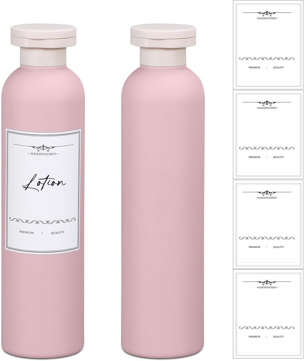SnelShoppen - Leakproof Reiskruikjes Set - Lege Shampoo Flessen met Flip Top Deksel - Grote Reistube 260ml - Roze - Perfect voor Vakantie, Camping en