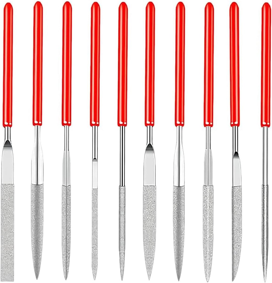 Set van 10 Mini Diamant Bands voor DIY Carpentry, Metalen, Kunststof en Glasbewerking