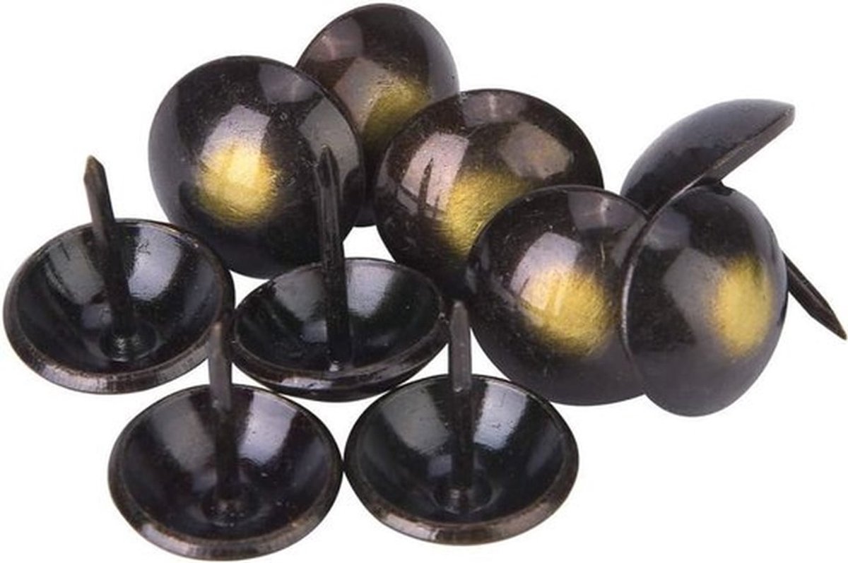 100 stuks Bekleding Spijkers in Retro Stijl - Meubelkopspijkers - Duim Tack Push Pins - Antieke Kopspijkers - Ronde Kop Nagels - 16x20mm