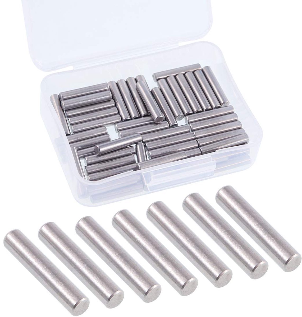 SnelShoppen - 50x 5mm Plug Pins voor Meubelsteun - RVS 304 Rack Support voor Kast, Plank, Boekenkast, Corrosiebestendig, Zilver
