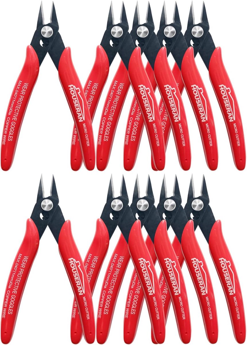 SnelShoppen - Kabelknipper, 10 Stuks, Diagonaalsnijder, 170 Pliers voor Precisiesnijder, Mini Draadknipper, Diagonaal Tangen, Geschikt voor Sieraad- e