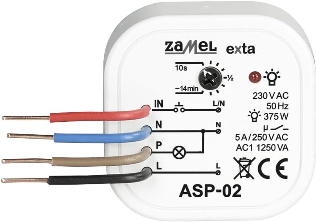 SnelShoppen - ZAMEL TREPPERLIGHT TIM SWITCH ASP-02 - Opbouw Recessed Junction Box Ø60 mm - Flexibele Elektrische Behuizing voor Muur en Plafond - Idea