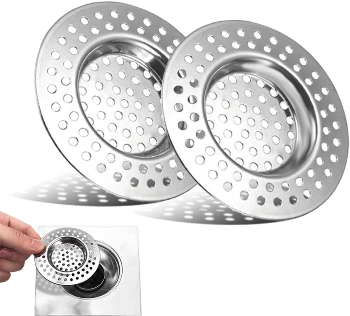 Filters voor Keuken en Badkamer - RVS Afvoerfilters voor Gootsteen, Douche en Wasbak - Bescherming tegen Vuil en Verstoppen