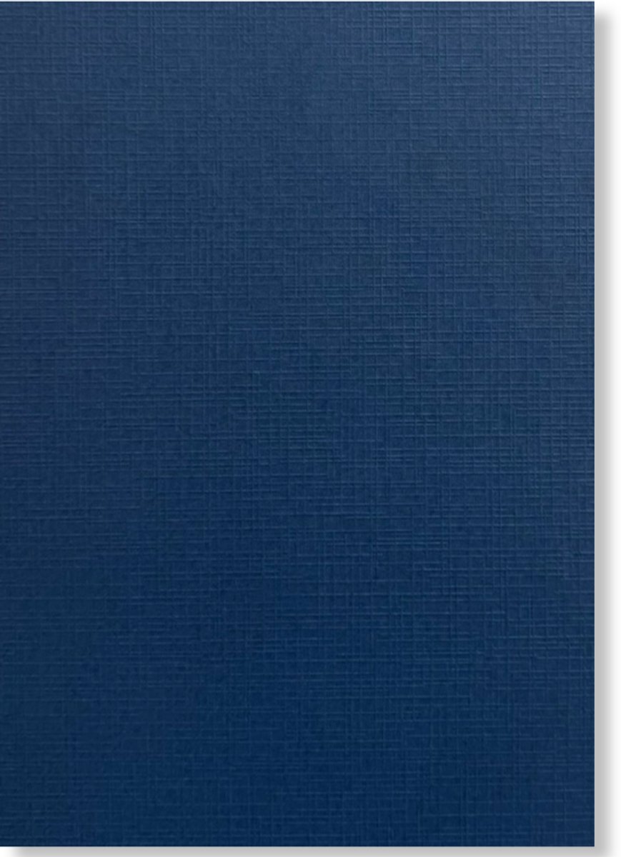 20 Linnen Kaarten papier - A4 - Donkerblauw - Cardstock - 29,7x21cm - 240 grams - Karton