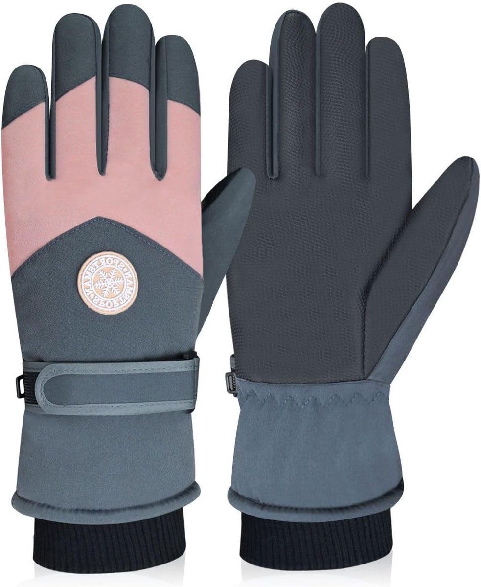 Dames Ski Handschoenen - Waterdicht, Warm en Winddicht met Touchscreen en Thermische Isolatie voor Skiën en Fietsen