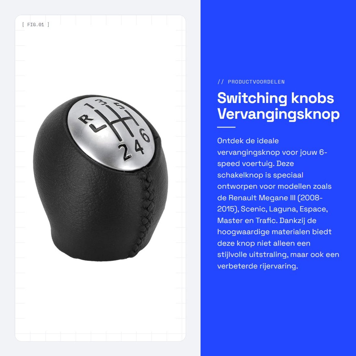 Dailygoods- Schakelknoppen Vervanging - Versnellingspookknop