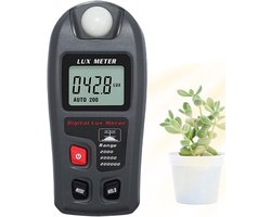 Digitale lichtmeter - Lumenmeter fotometer - Lichtintensiteit meten - Breed meetbereik - 152 x 84 cm - Zwart