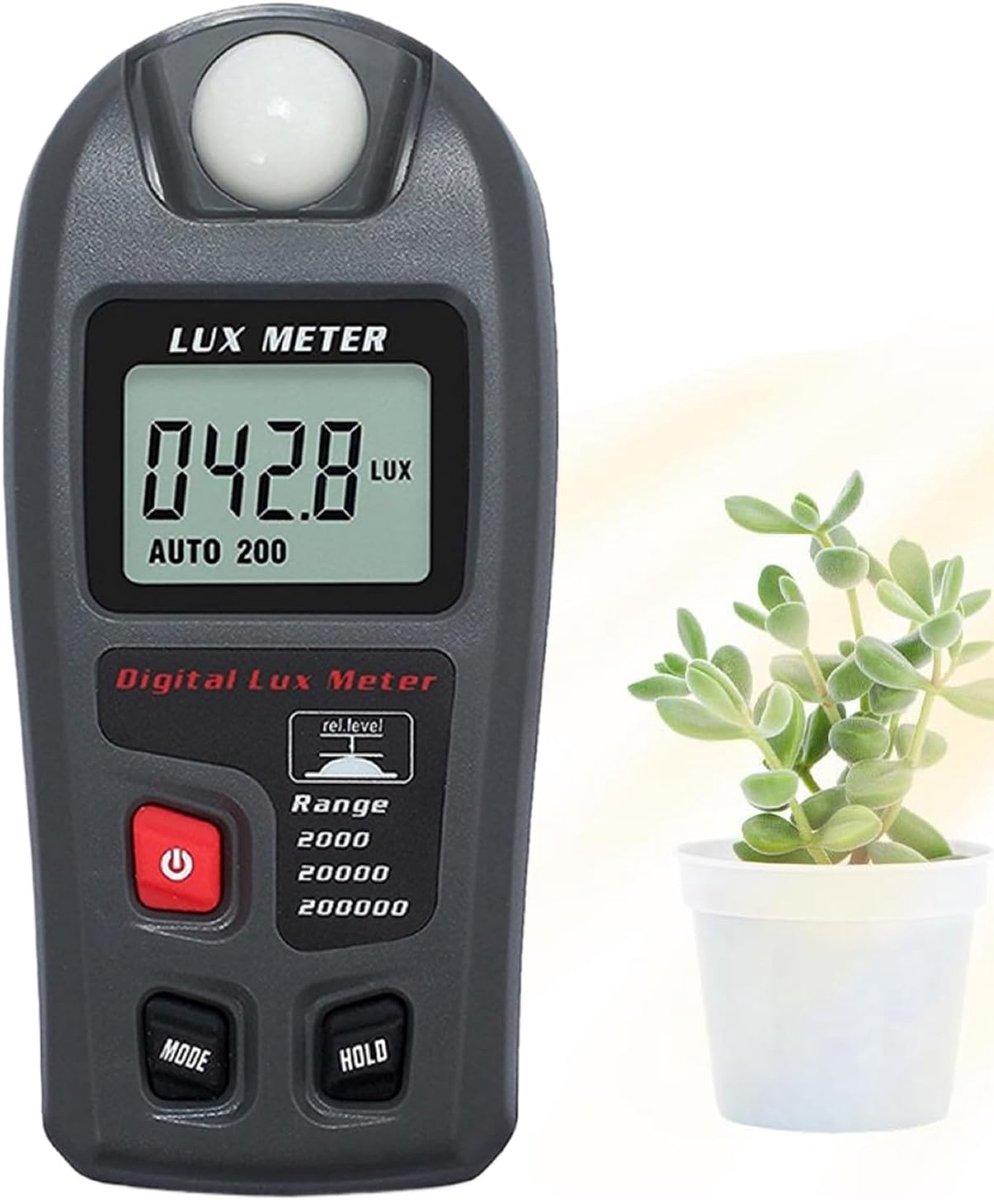 Digitale lichtmeter - Lumenmeter fotometer - Lichtintensiteit meten - Breed meetbereik - 152 x 84 cm - Zwart