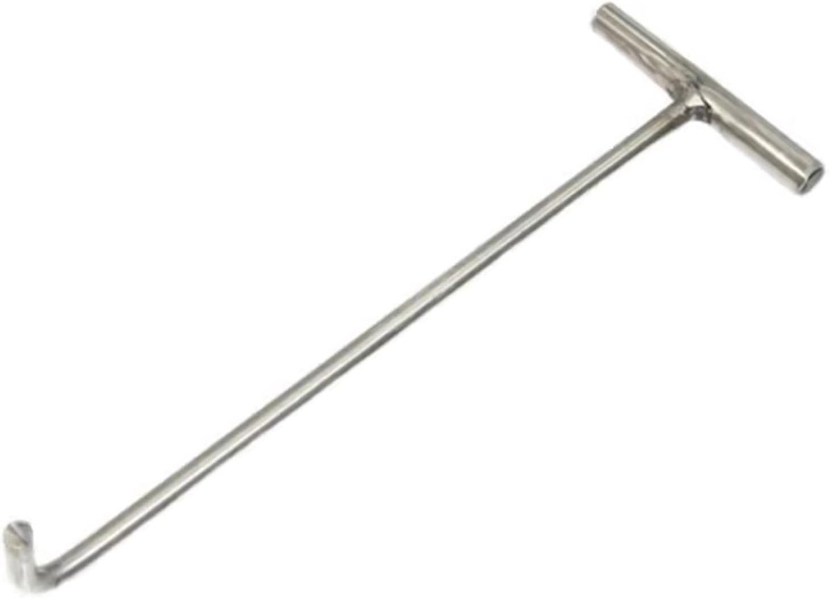 Puthaak Staal - Hijshaak Hefhaak - Materiaal Verplaatsen - T-Vorm Hendel - 38 cm - Zilver