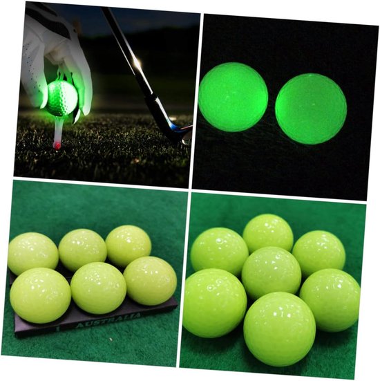 Fluorescerende Golfballen - Glow in the dark - Nachtelijk golfen - Lichtabsorberend ontwerp - 6 stuks - Groen — afbeelding 5