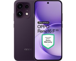OPPO Reno16 F 5G 8+256GB Paars Zwart - Extra Garantie