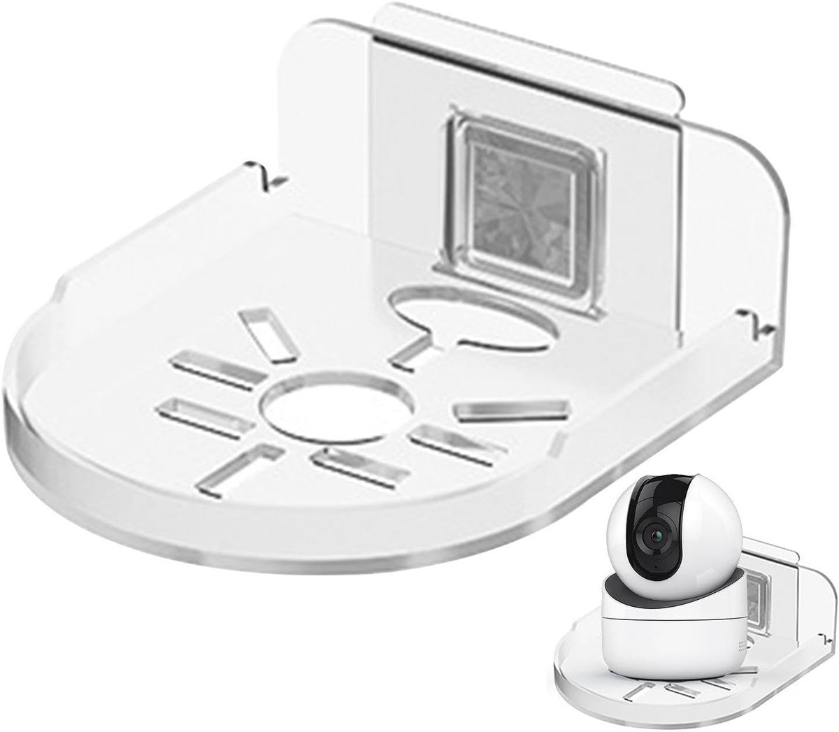 Camerahouder - Veiligheidssteun - Beveiliging Monteren - Verstelbare Hoek - 38x25x43 mm - Transparant