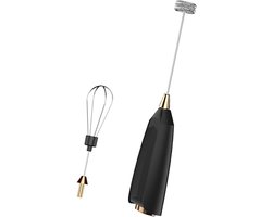 Elektrische Garde - Melkopschuimer Mixer - Dranken Bereiden - Draadloos Handheld Ontwerp - Compact Formaat - Zwart