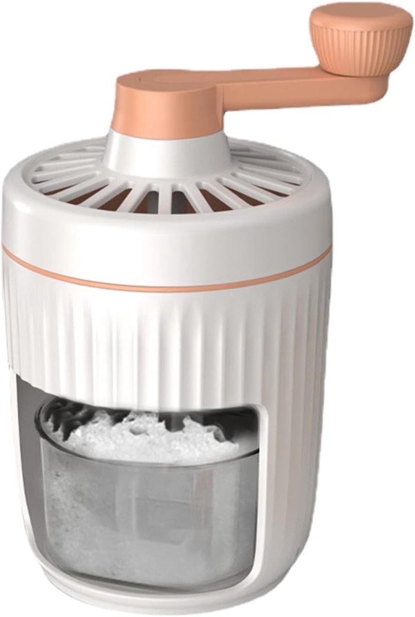 Handmatige IJsmaker - IJs Crusher - Drankjes Maken - Ergonomisch Ontwerp - 5.1 x 9.0 Inch - Oranje