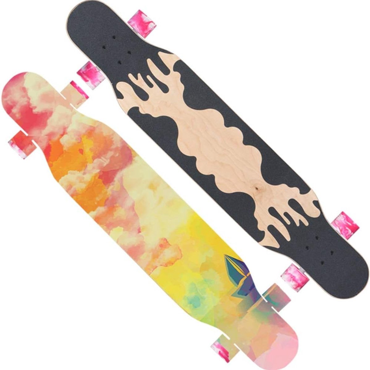 Skateboard Deck Longboard Cruiser Dansen en cruisen 7 lagen esdoorn 118 cm lang #3