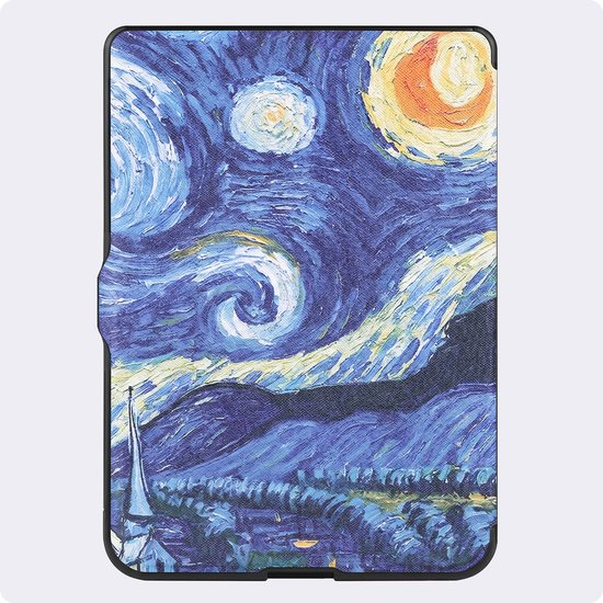 Hoes Geschikt voor Kobo Nia - Luxe E-reader Trifold Case - Bescherm Hoesje Book Cover - Sterrenhemel — afbeelding 4