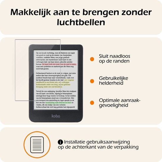 Hoesje Geschikt voor Kobo Clara Colour Hoes Book Case Trifold - Hoes Geschikt voor Kobo Clara Colour Hoesje Book Cover Met Screenprotector - Bloesem van Hoesje  — afbeelding 5
