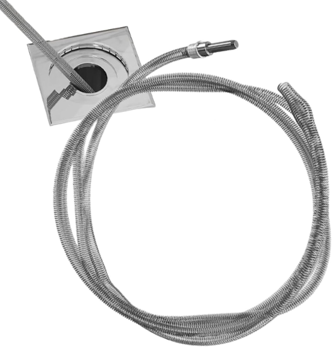Afvoer Ontstopper - Verstopte Afvoer Reiniger - Verstopping Verwijderen - Flexibele Veerconstructie - 4 Meter - Zilver