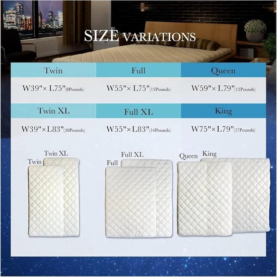 Futon matras - Vloermatras oprolbaar - Comfortabel slapen - Ademend ontwerp - Twin XL - Wit — afbeelding 5
