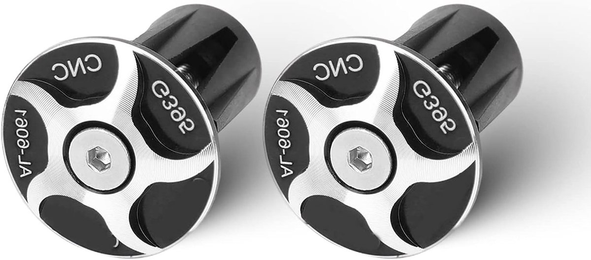 Duo Aluminium Fietsstuur Eindpluggen, Handvat Stopper Caps voor Fiets, Mountainbike en Racefiets